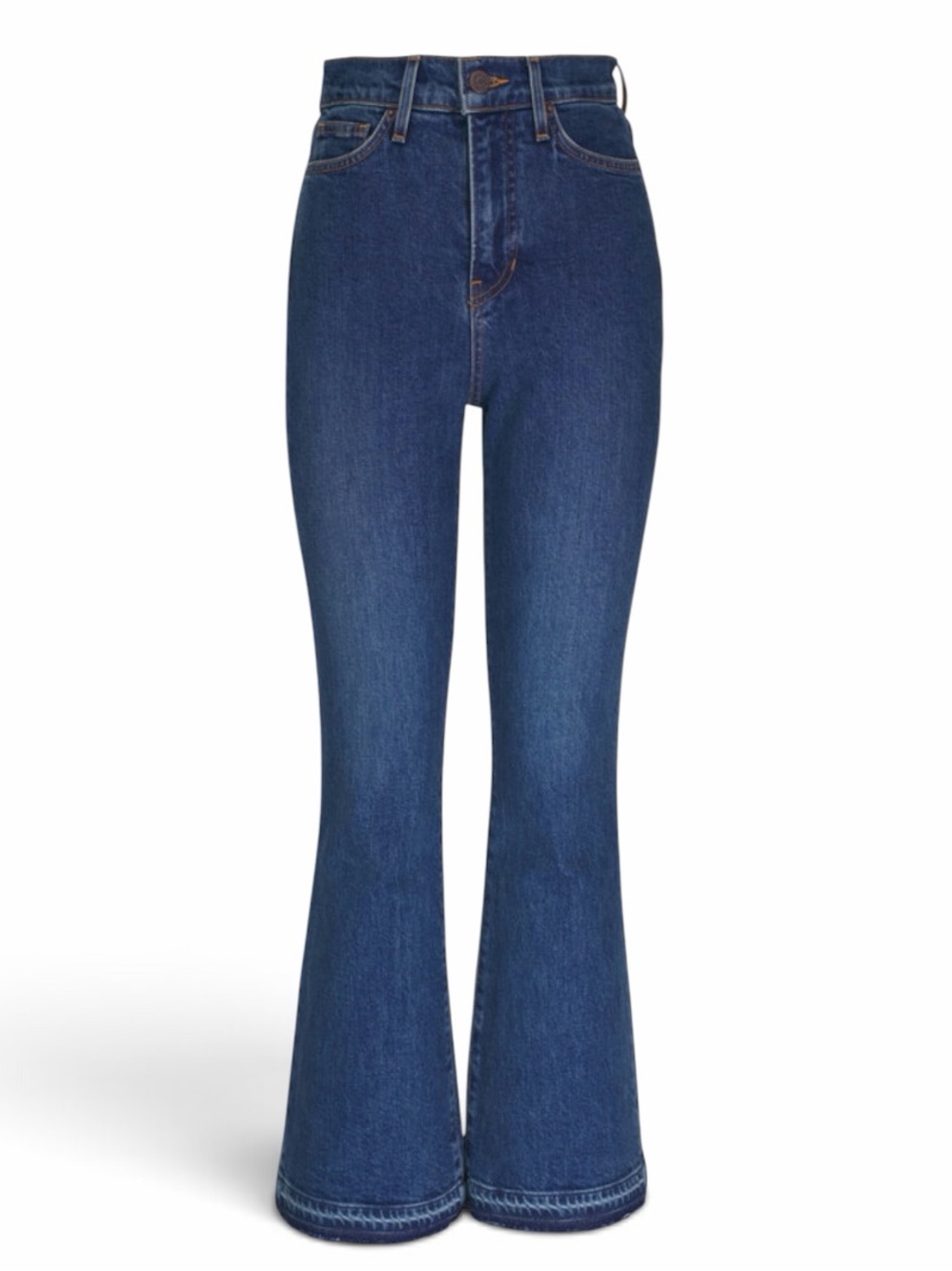 Veronica Beard Thriller Carson Raw Hem High Waist Ankle Flare Jeans Size 28